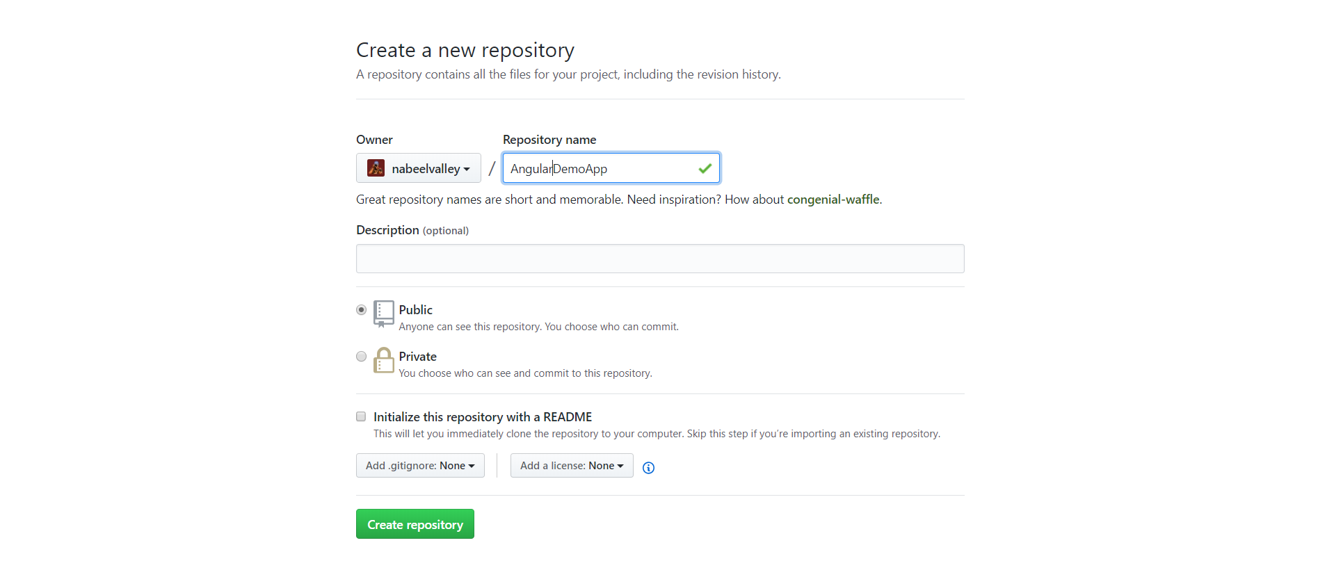 Create a GitHub Repository